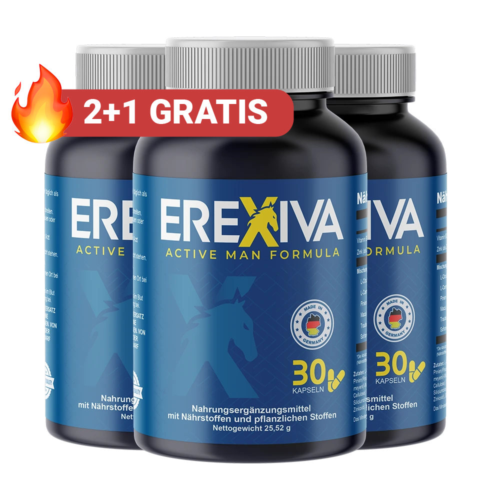 Drei Dosen Erexiva, Bestseller mit 2+1-gratis-Aktion
