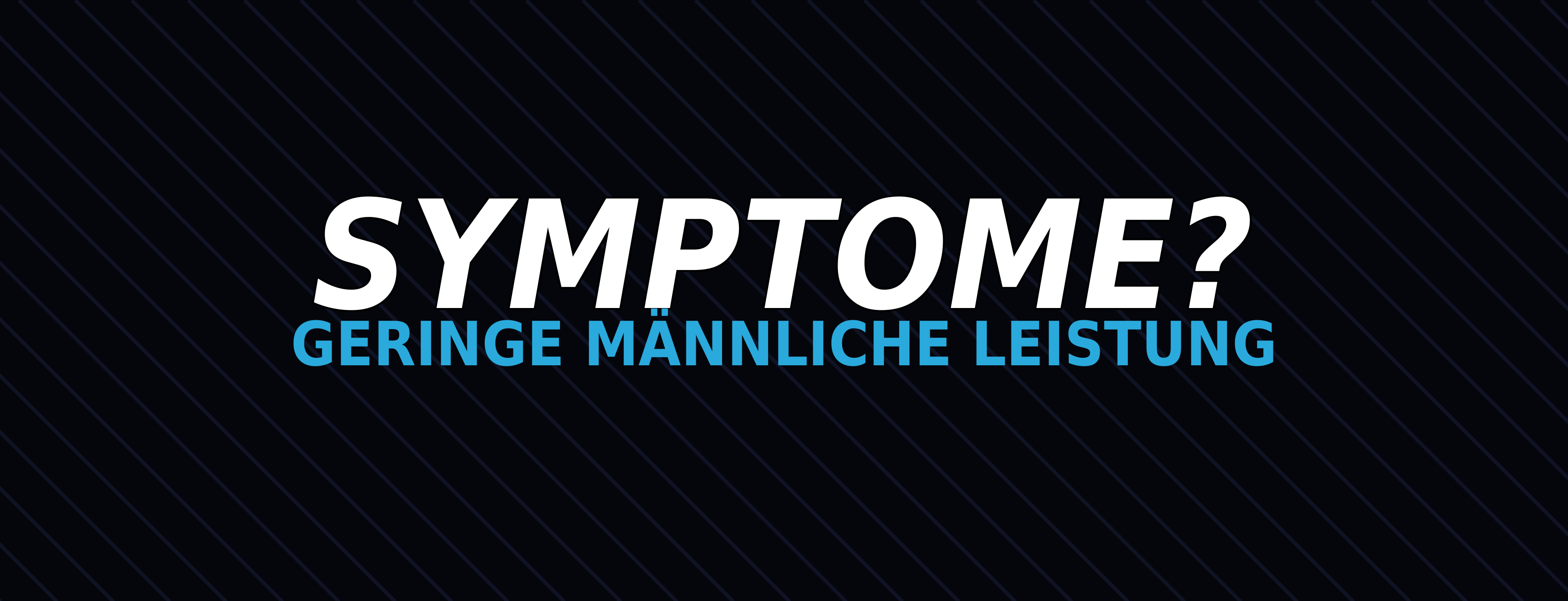 Headline zu Symptomen geringer männlicher Leistungsfähigkeit, die Erexiva Deutschland unterstützen kann